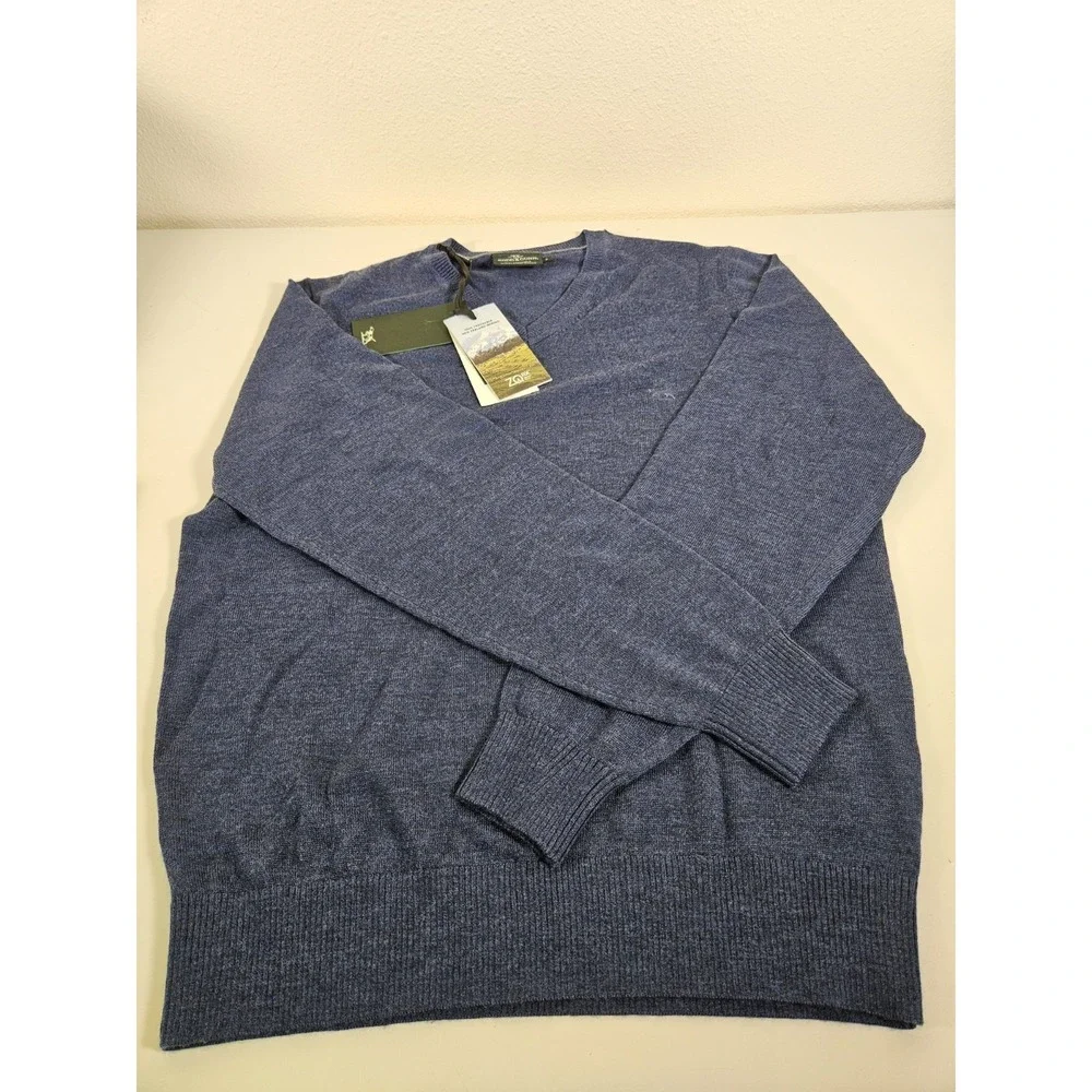 Rodd & Gunn Merino Wool Pullover V-Neck Sweater Blue Men's Small New